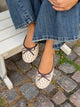 Zelia ballerina with flowers - White/brown