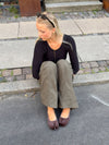 Ronia split toe ballerina - Dark brown