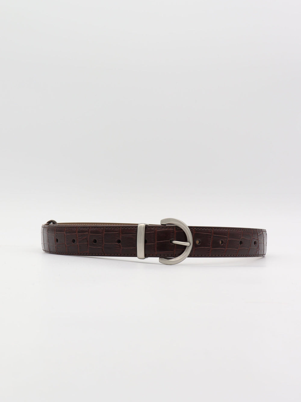Noble belt – Dark brown/silver