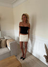 Bella mini skirt with sequins - Off white