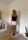 Bella mini skirt with sequins - Off white