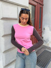 Ranaya blouse - Pink/brown/beige