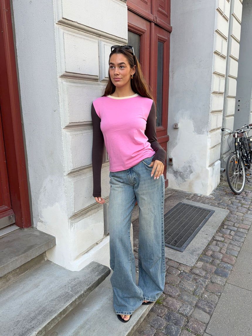 Ranaya blouse - Pink/brown/beige