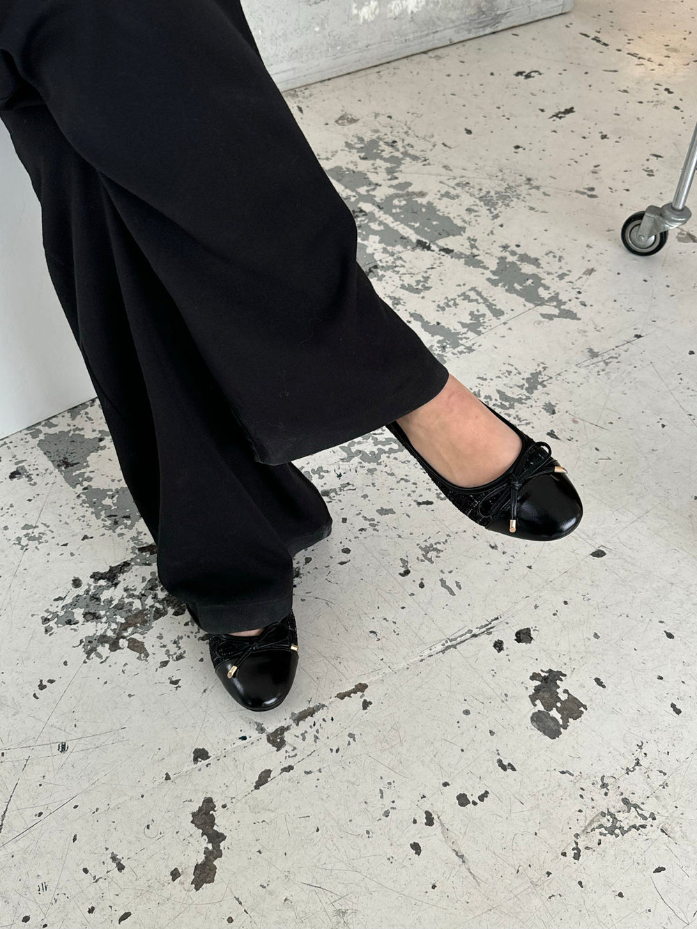 Cetinje ballet flats with bow - Black