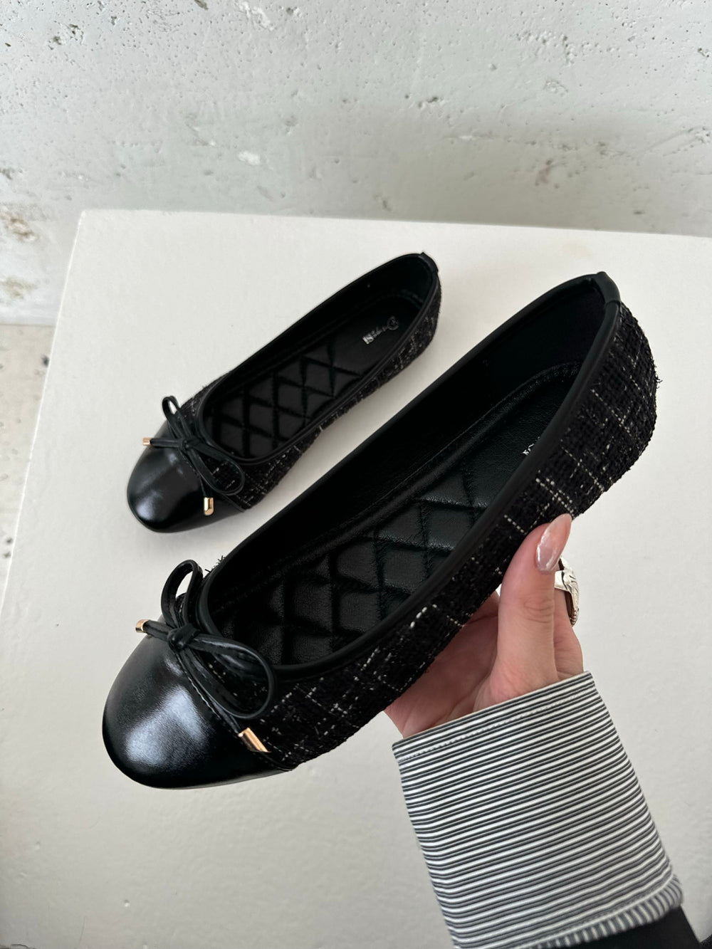 Cetinje ballet flats with bow - Black