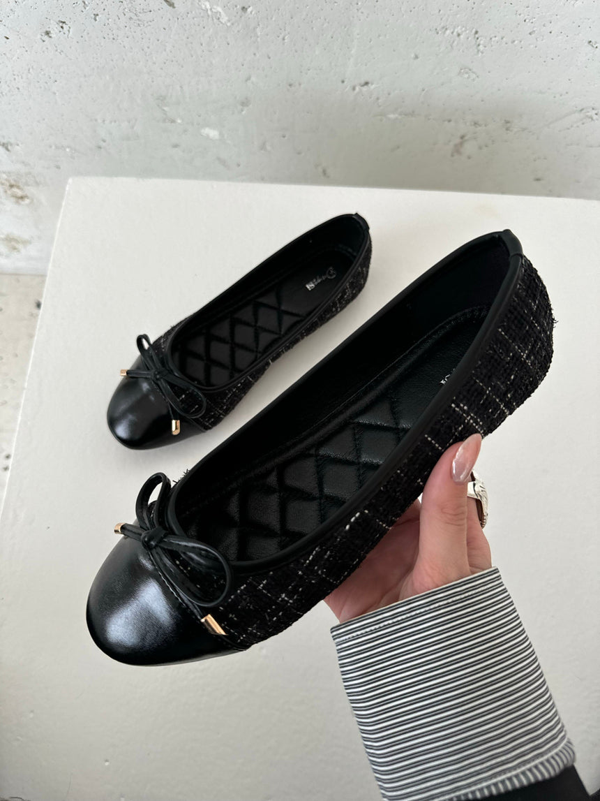 Cetinje ballet flats with bow - Black