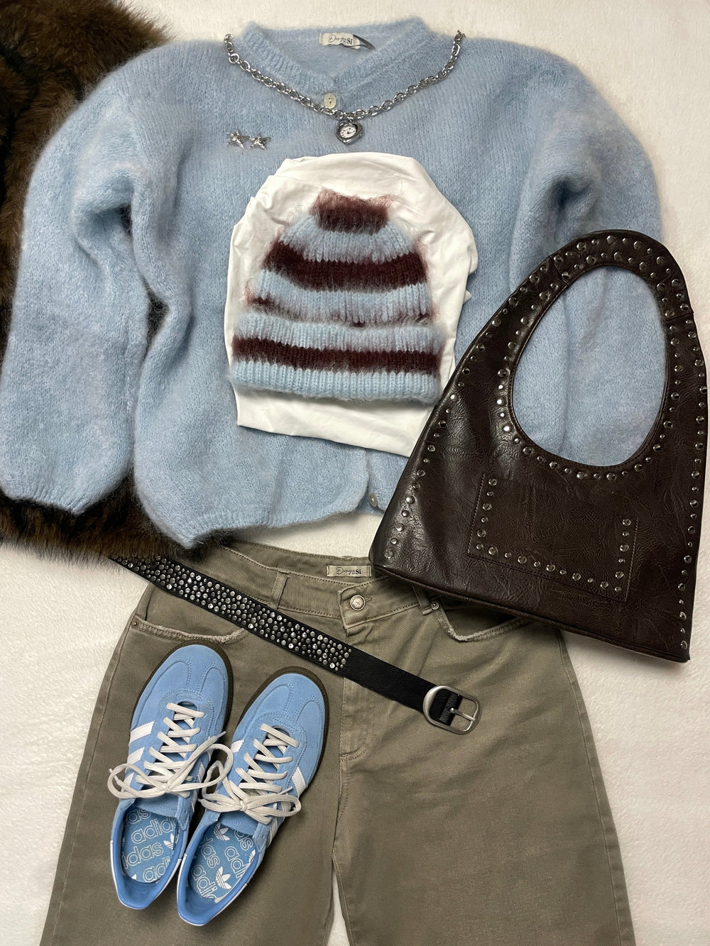 Jamilla mohair cardigan - Light blue