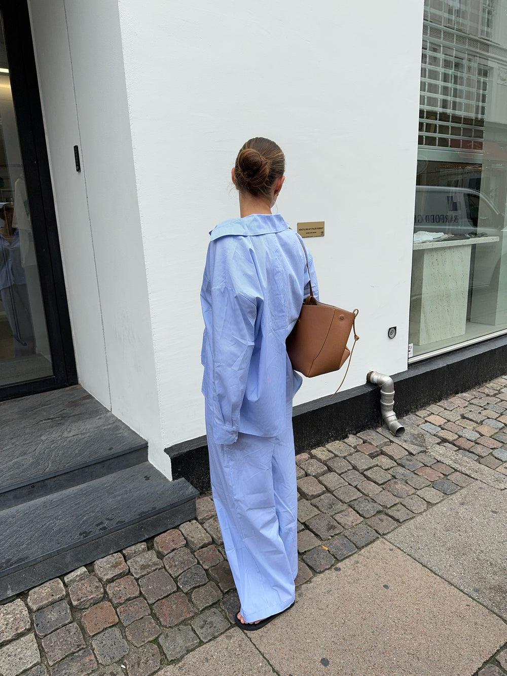 Mathilde Ravn striped pants - white/blue