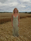 Lilje dress with pattern - Sage green