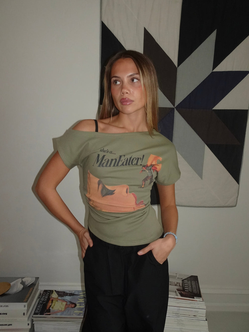 "Maneater" t-shirt - Khaki