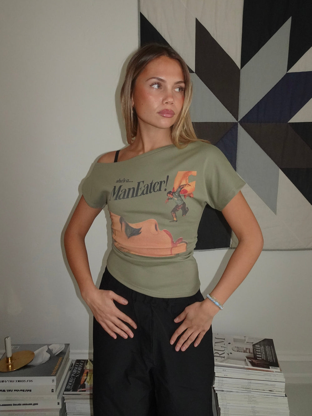 "Maneater" t-shirt - Khaki