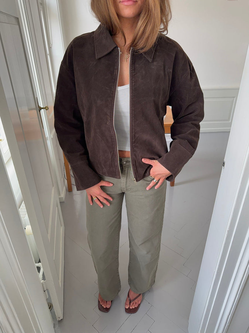 Dalila suede jacket - Brown