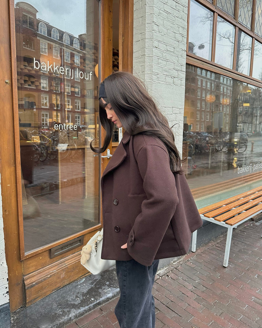 Ginalli coat - Dark brown