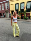 Nula suit trousers with tie belt – Yellow