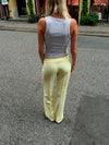 Nula suit trousers with tie belt – Yellow