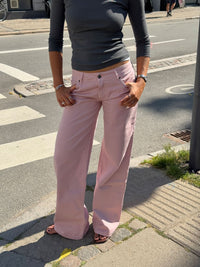 Floraline low waisted jeans - Dusty pink