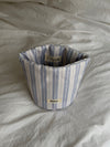 Honey small storage keeper in fabric with stripes - White/blue