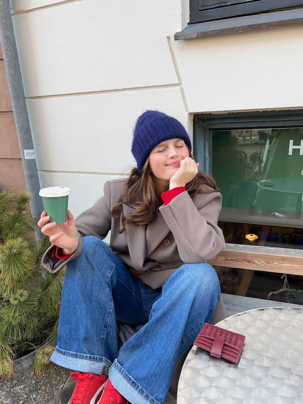 Fluffy beanie - Navy