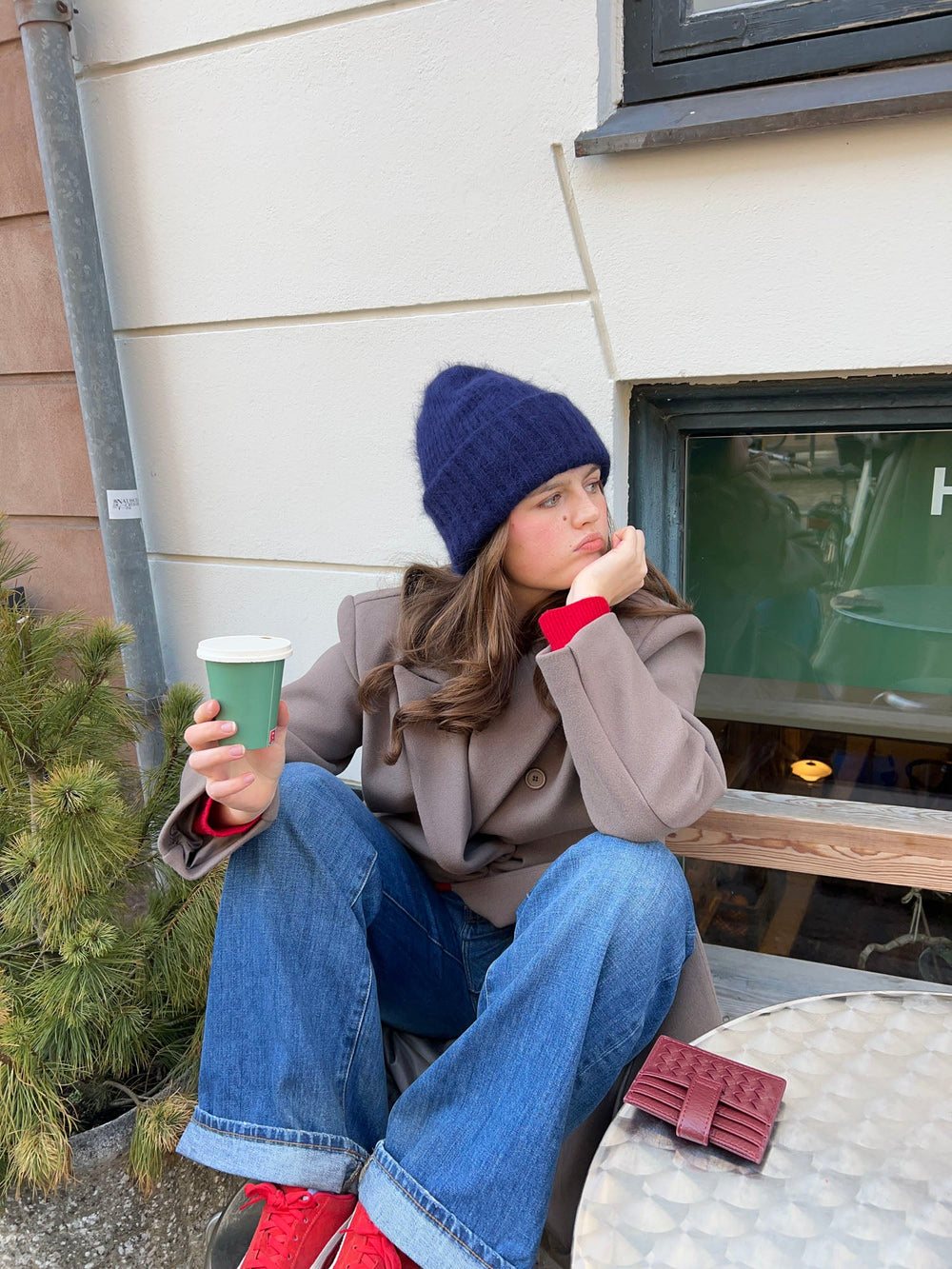 Fluffy beanie - Navy
