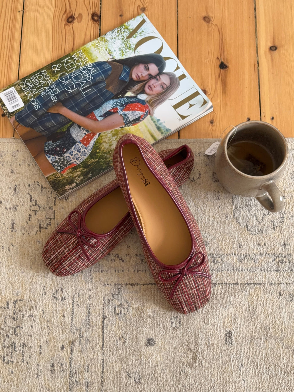 Manja ballerina with checkers - Red/white/green