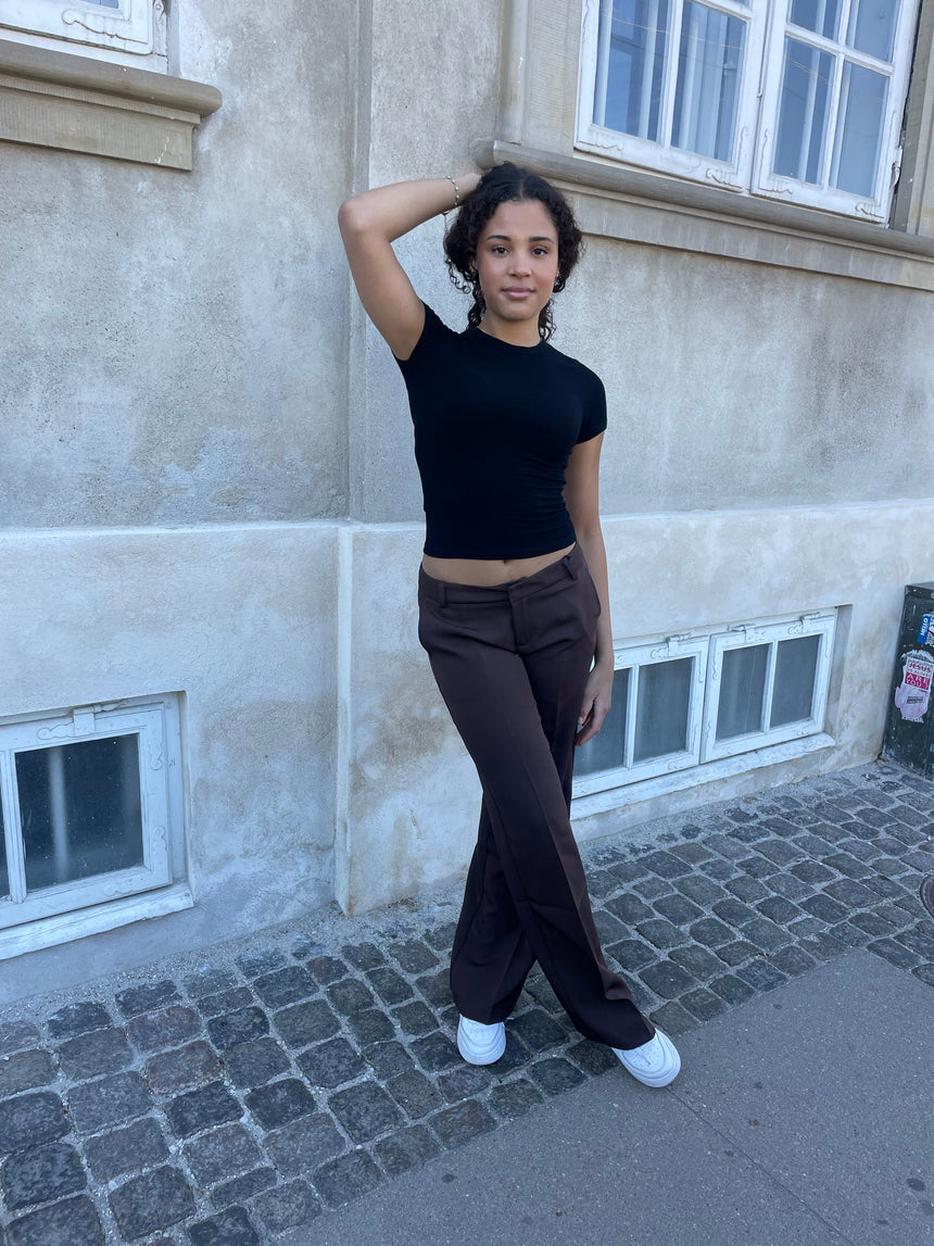 Britney low waisted suit pants - brown