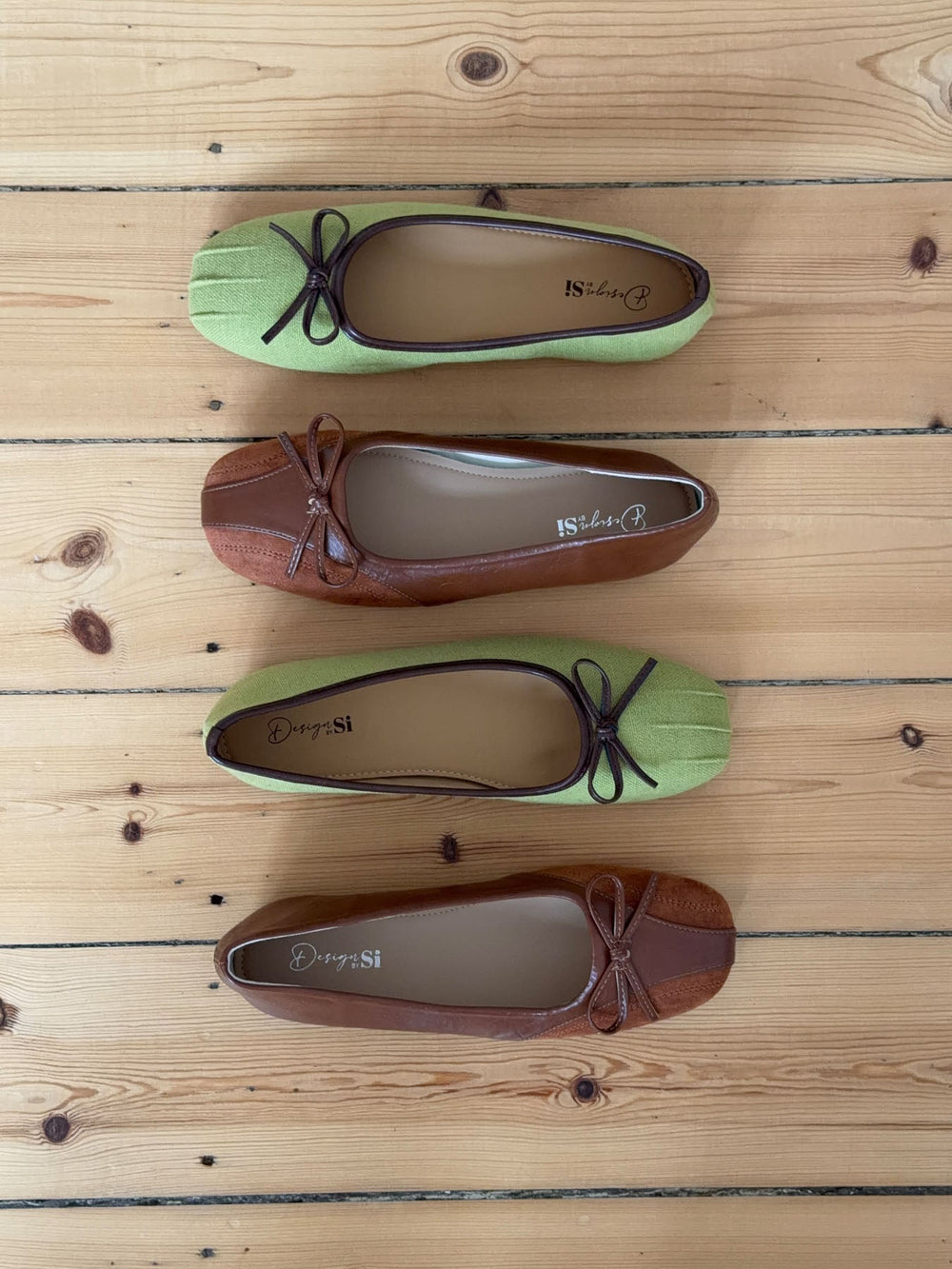 Manja ballerina - Green/brown