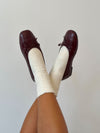 Tessa ballerina with bow - Reddish brown