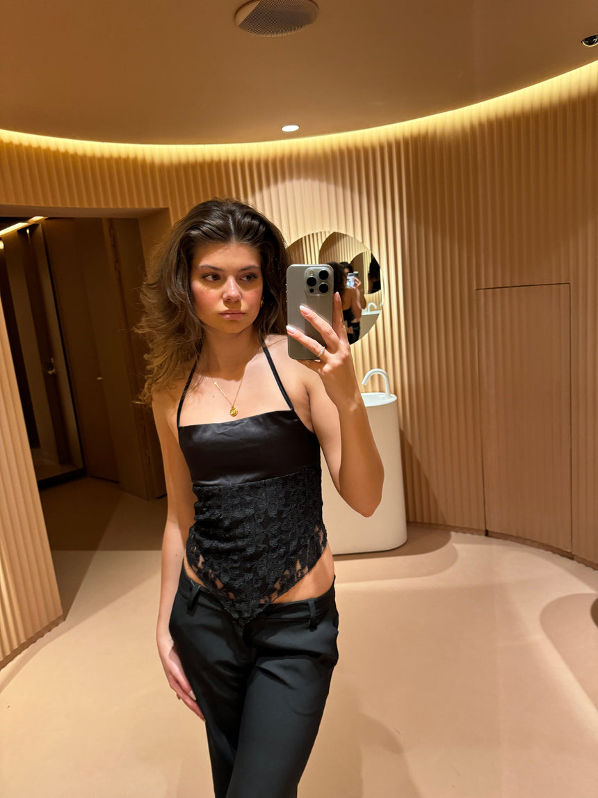 Hannah lace top - Black