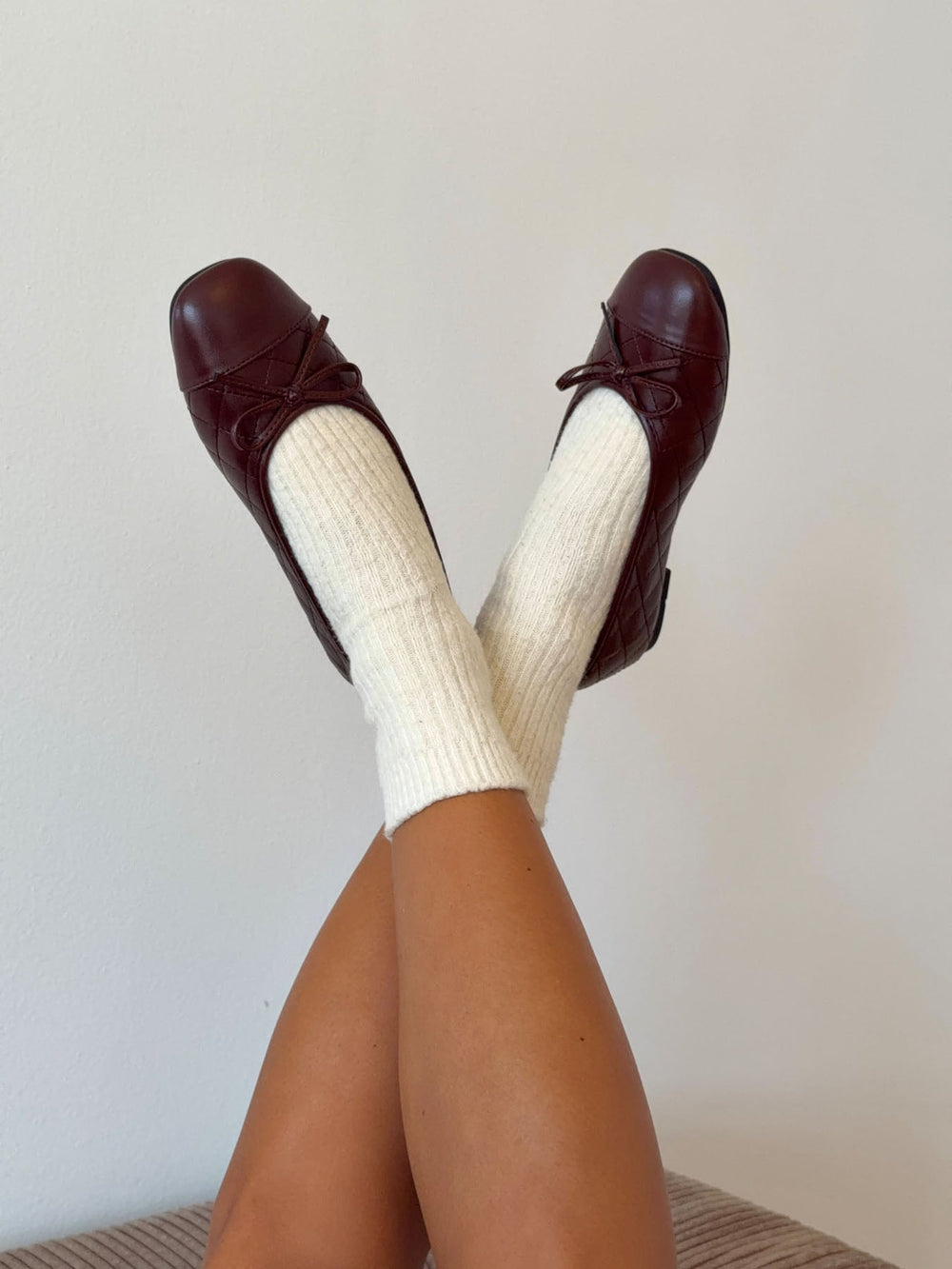 Tessa ballerina with bow - Brun