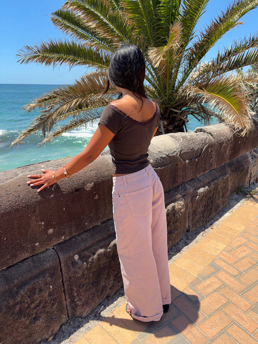 Audrey jeans - Dusty pink