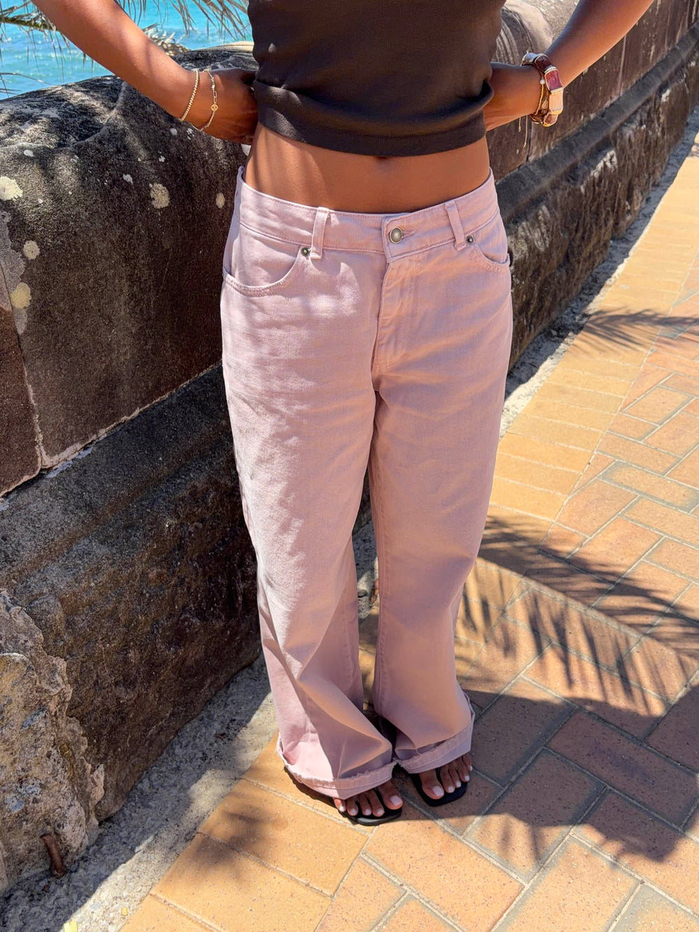 Audrey jeans - Dusty pink