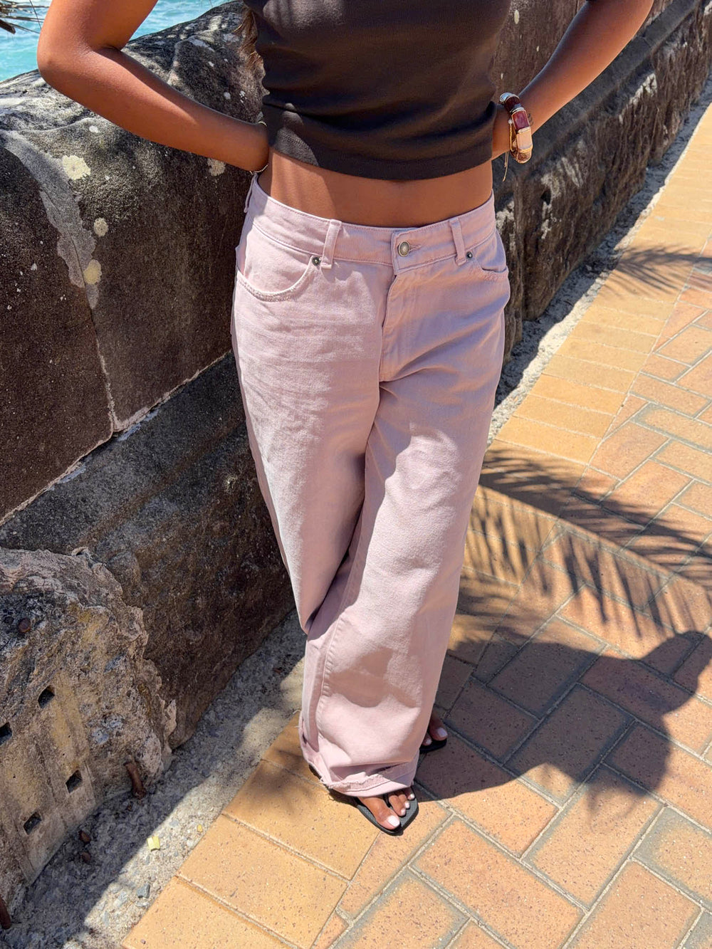 Audrey jeans - Dusty pink