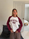 "Newport" blouse - White/burgundy