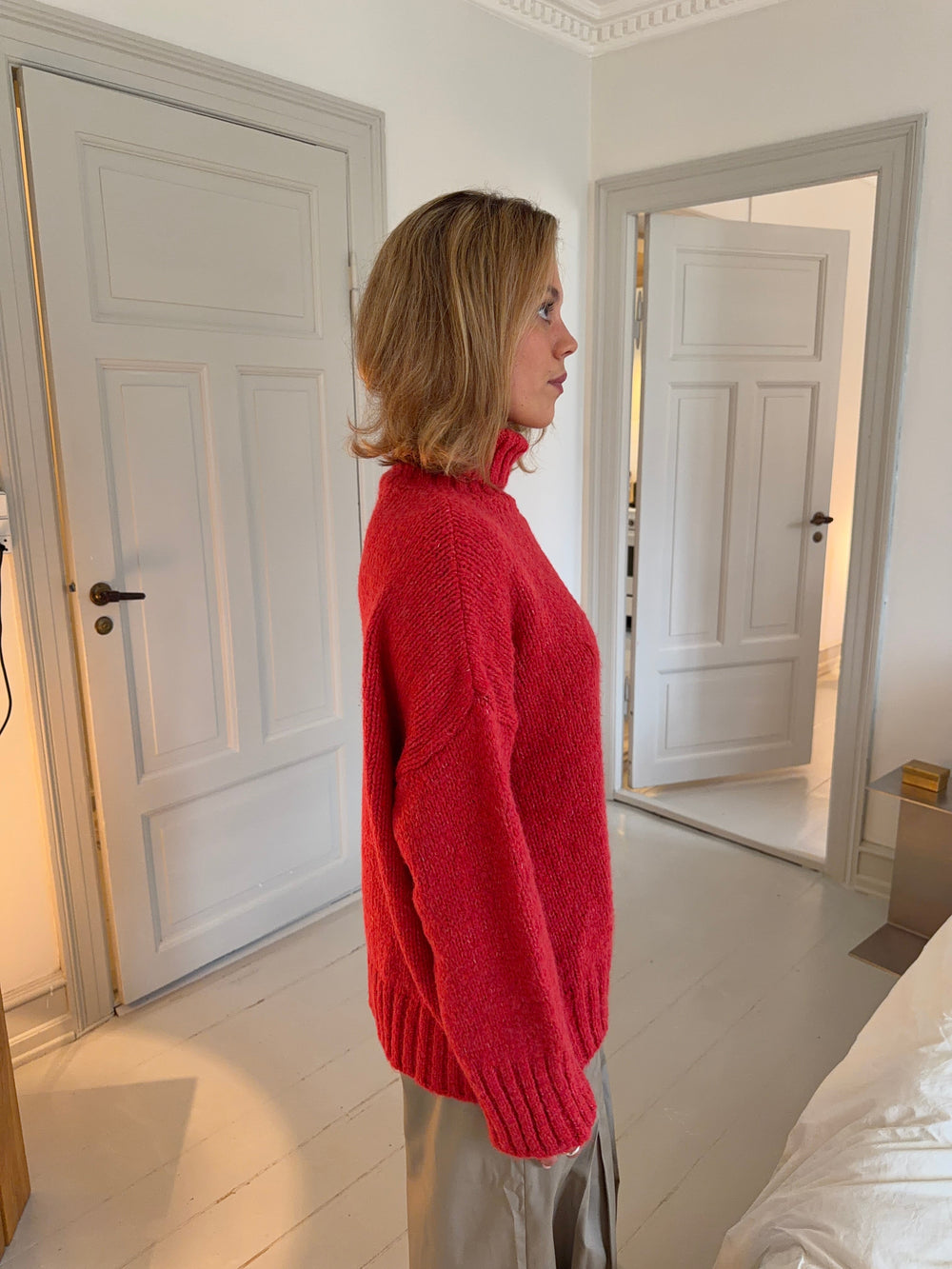 Valdamara oversized turtleneck - Rød