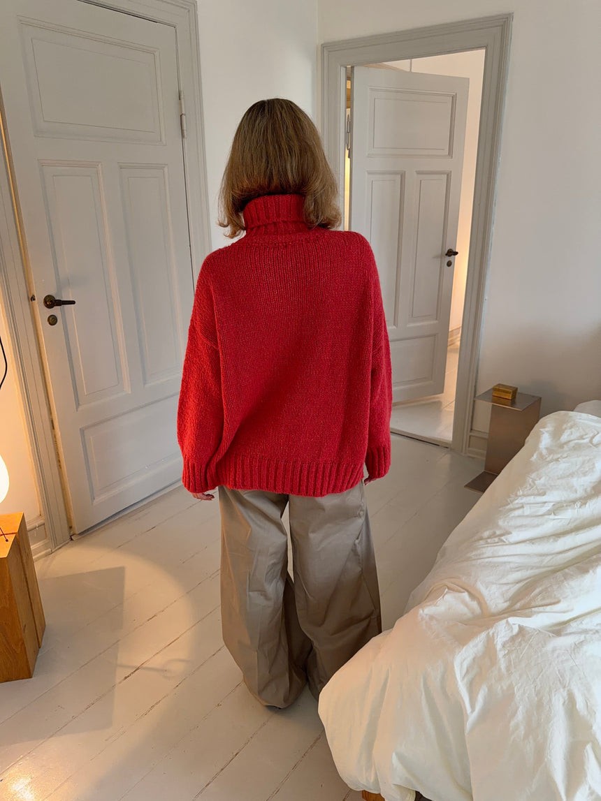 Valdamara oversized turtleneck - Red