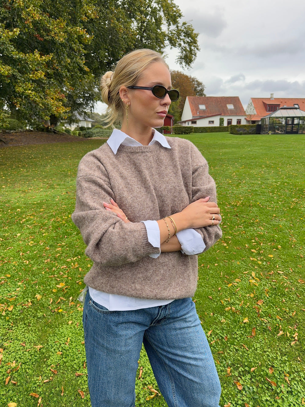 Orla knit blouse - Taupe