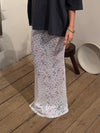 Tanna lace maxi skirt - White