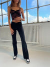 Flare pants without pockets - Black