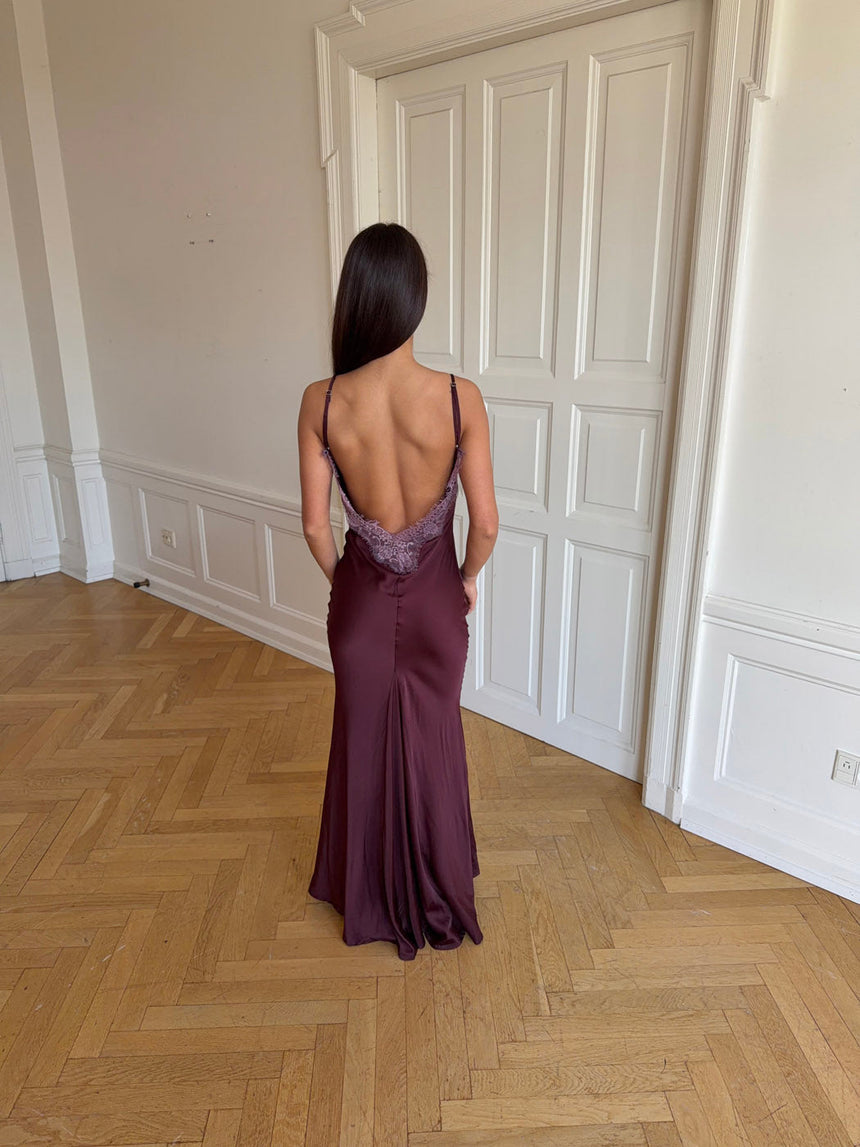 Vera satin dress - Purple