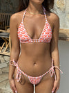 Riana bikini with pattern - White/orange