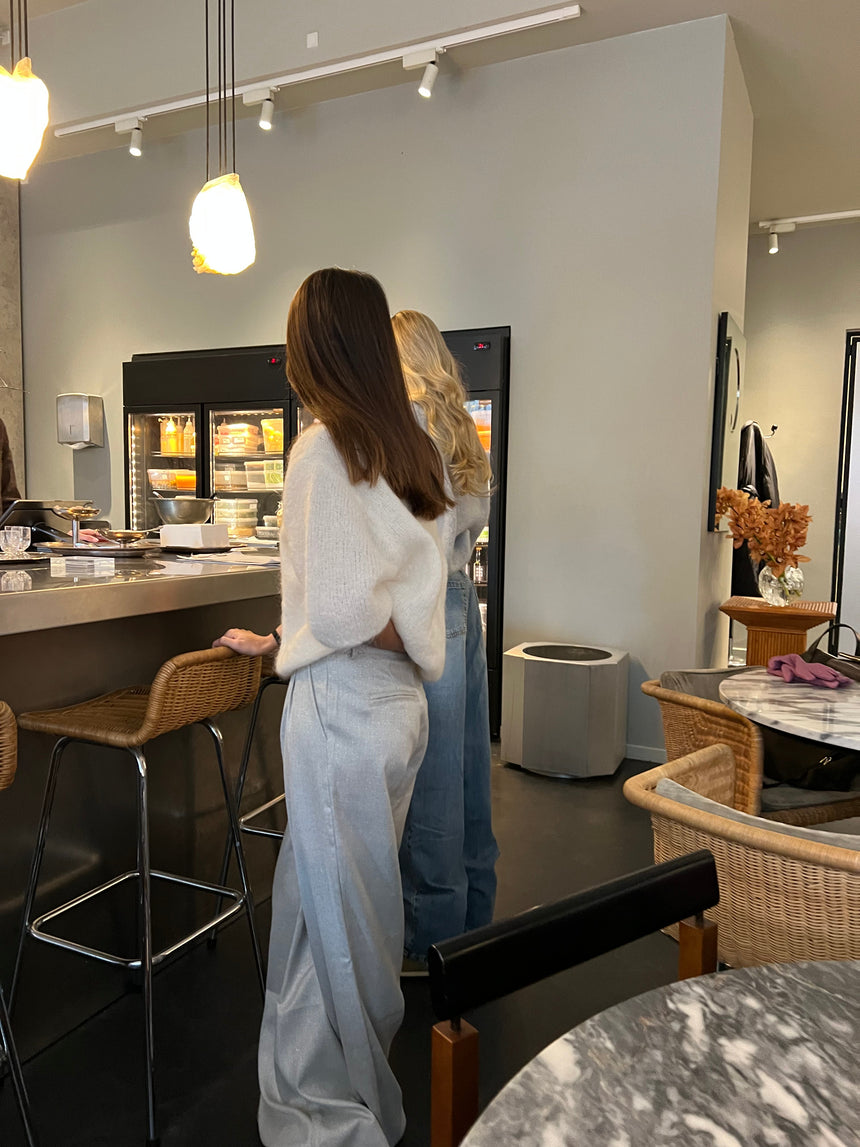 Donna oversized glitter pants - Light grey