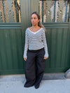 Leona knit - grey and beige
