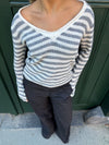 Leona knit - grey and beige