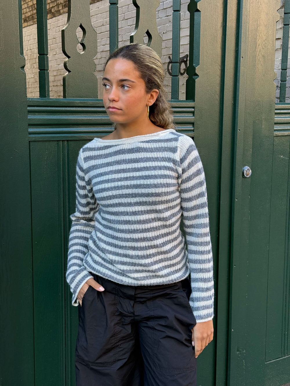 Leona knit - grey and beige