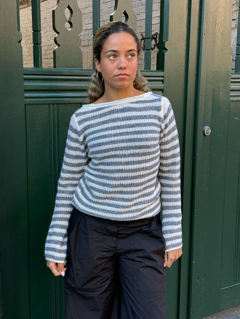 Leona knit - grey and beige