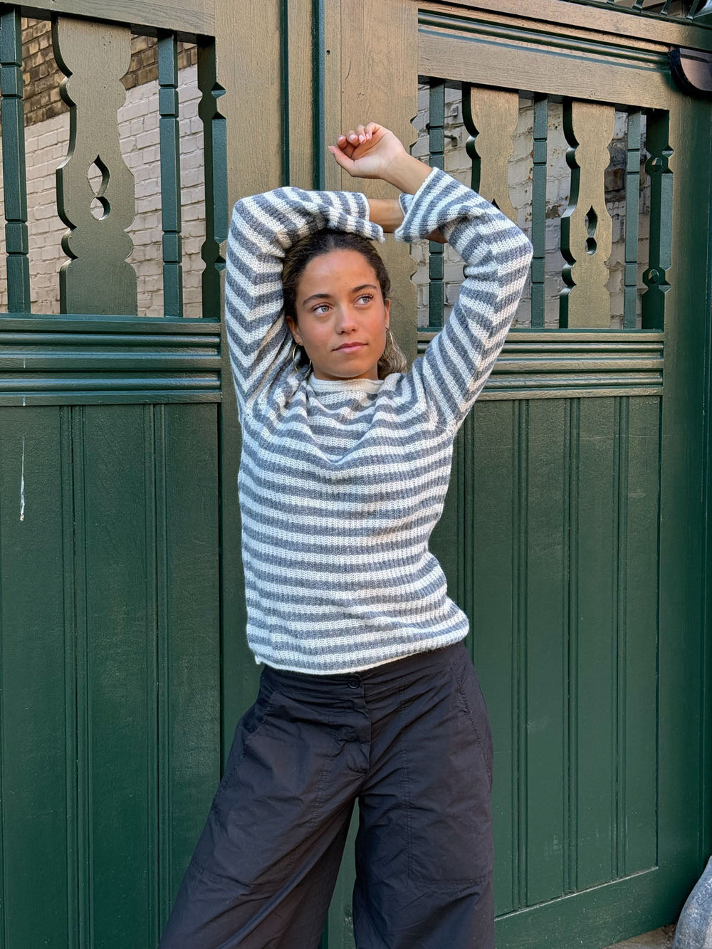 Leona knit - grey and beige