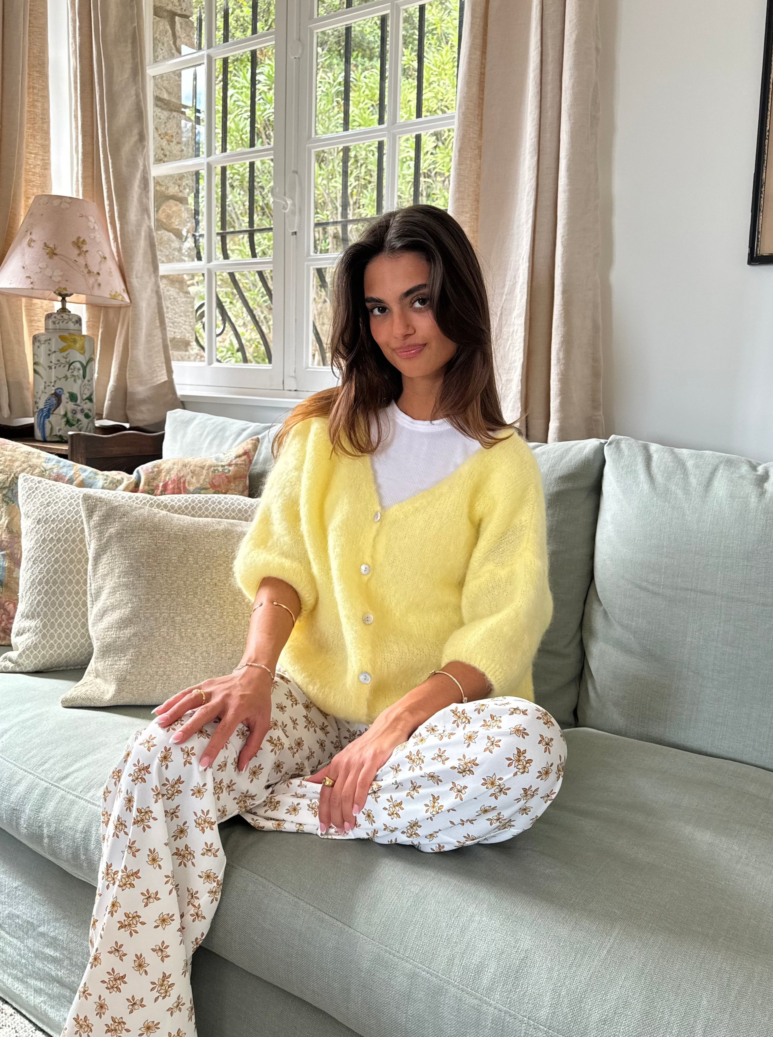 Annaly mohair cardigan - Yellow – Designbysi.se