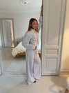 Beva sweatpants - Light grey/Blue