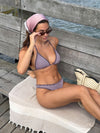 Panama bikini with stribes - pink/brown