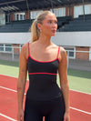 Speedana tank top - Jet black/cherry